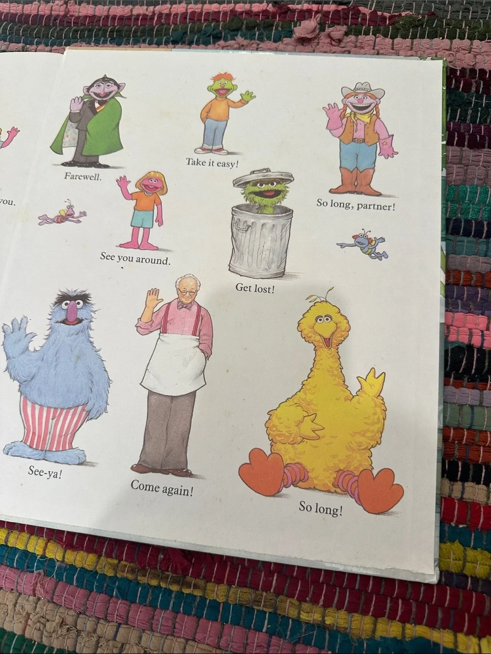 Vintage 1983 Sesame Street Word Book Golden Books Tom Leigh Hardcover